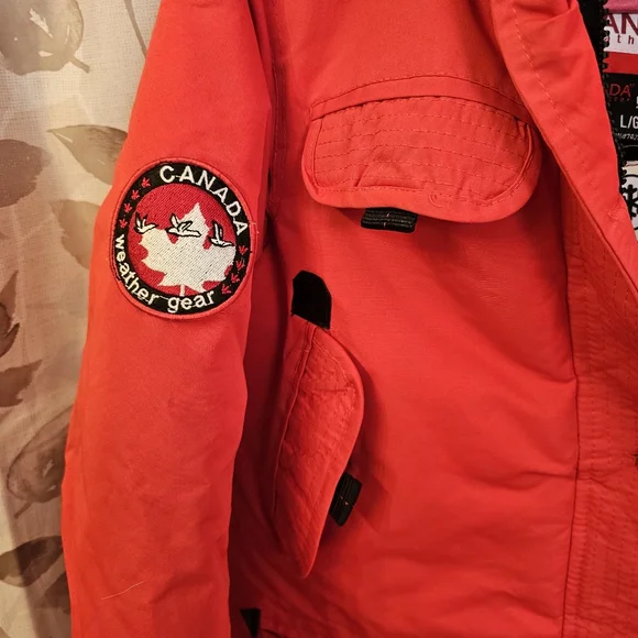 Canada Weather Women Size L Gear Triple Goose Full Zip Winter Jacket Parka Coat - Picture 6 of 11